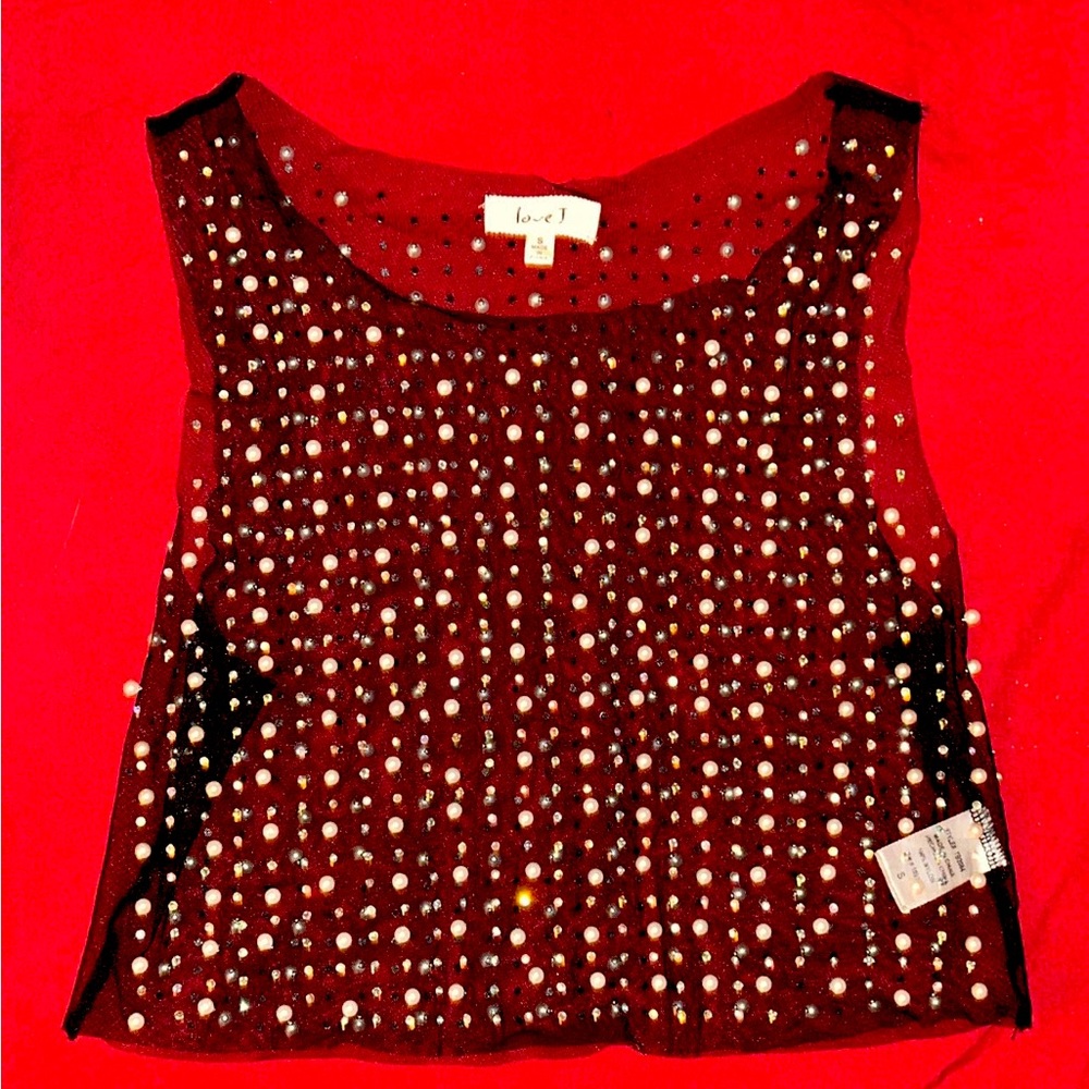 Sheer Sexy Beaded Top 🔥 🔥